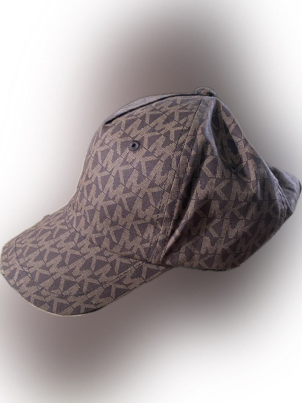 Michael Kors Brown Monogram Baseball Hat with Branded Interior Tape - Picture 3 of 9
